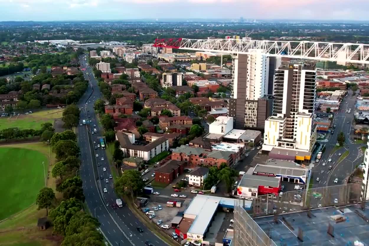 High-rise towers under construction on the Sydney skyline